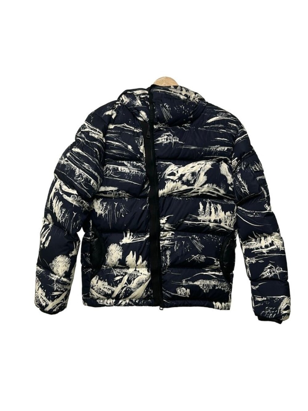 Moncler Down Jacket XS Neuvic Navy White Black